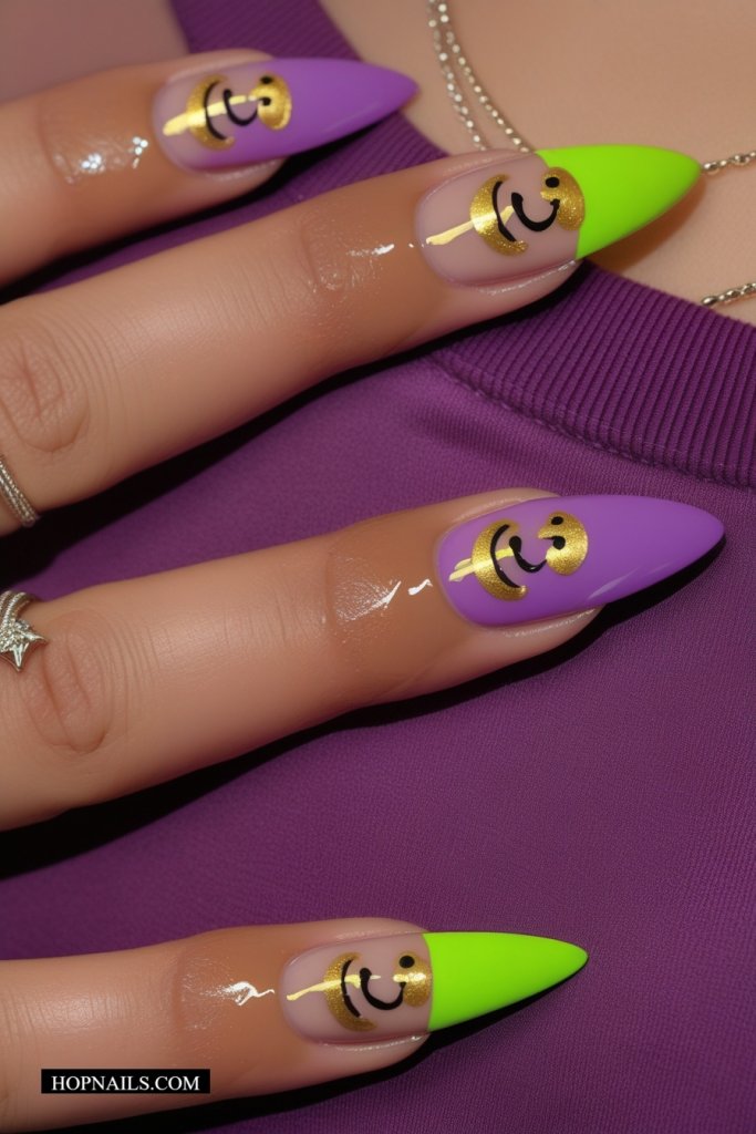 Striking Smilies nail