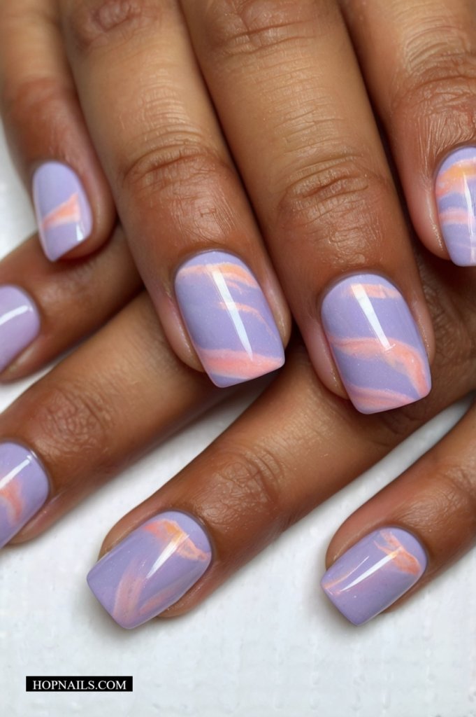 Sunset Clouds nail