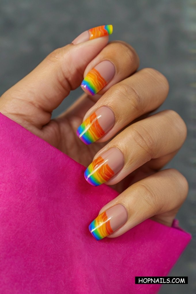 Swirly Tips nail