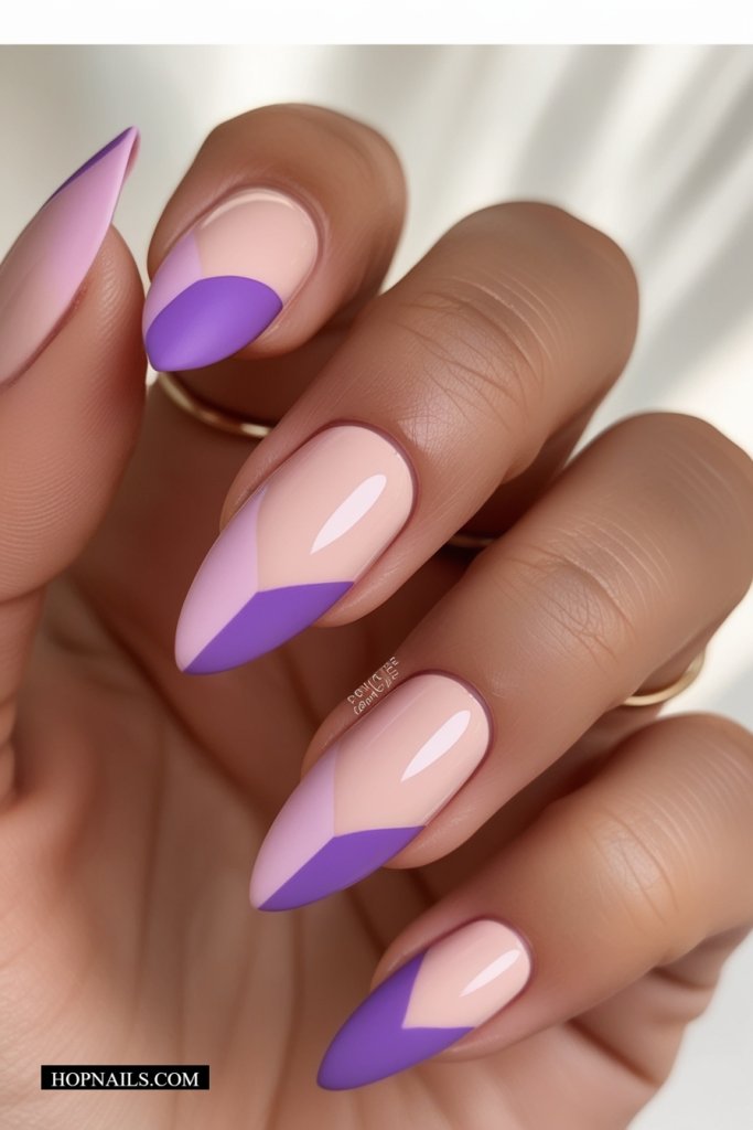 Two Tone French Tips nail