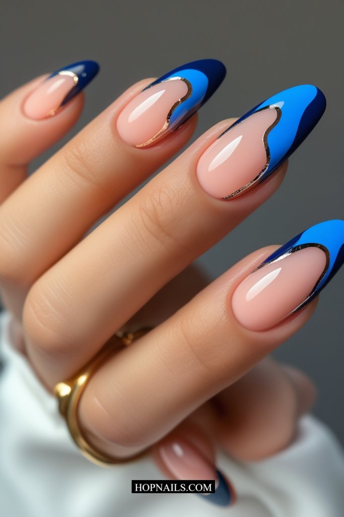 Wavy Gradient Nails