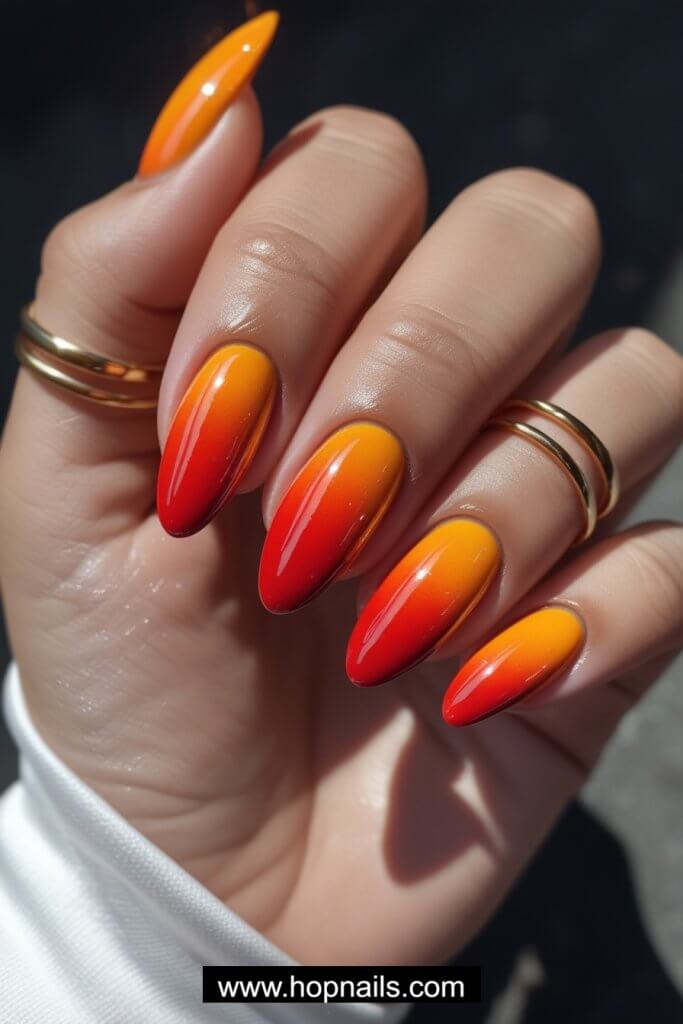 Fire Aura nails