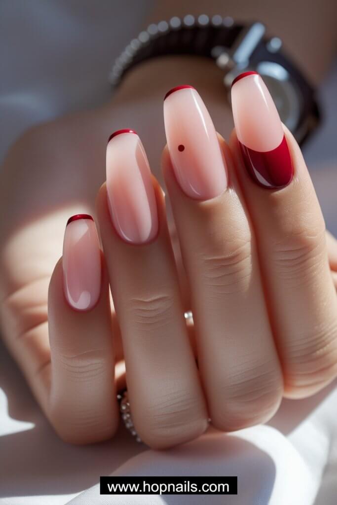 Minimal Red nails