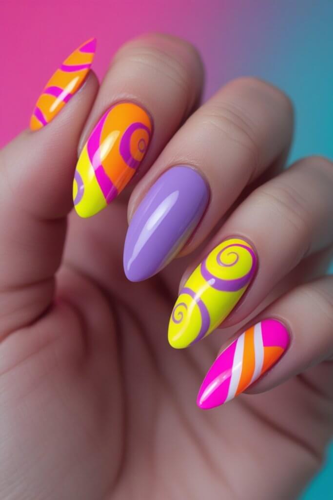 Rainbow Nails